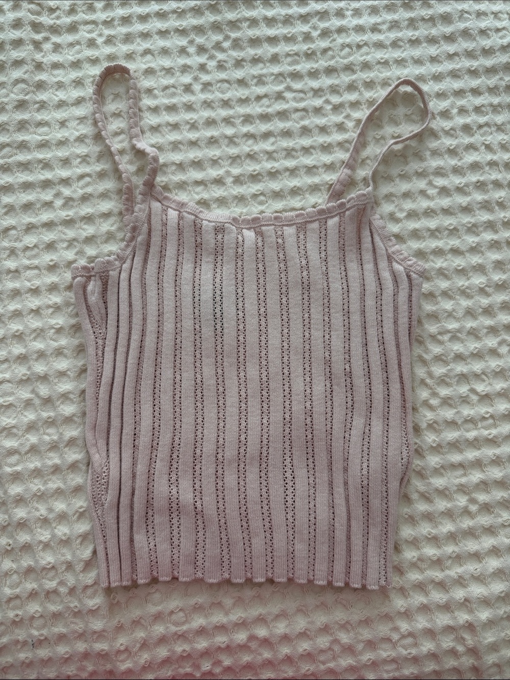 Beverly and Beck Ribbed Knit Tank Top — Light Mauve Pink